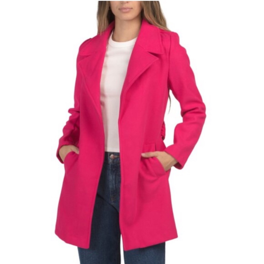 Love Tree Women's Bright Pink Trench Coat